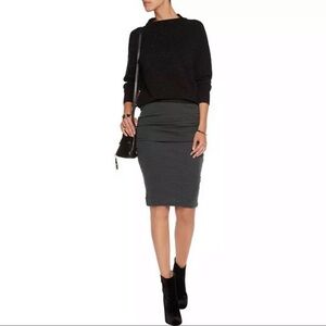 IRO Dassie Gray Pull On Wool Ruched Pencil Skirt